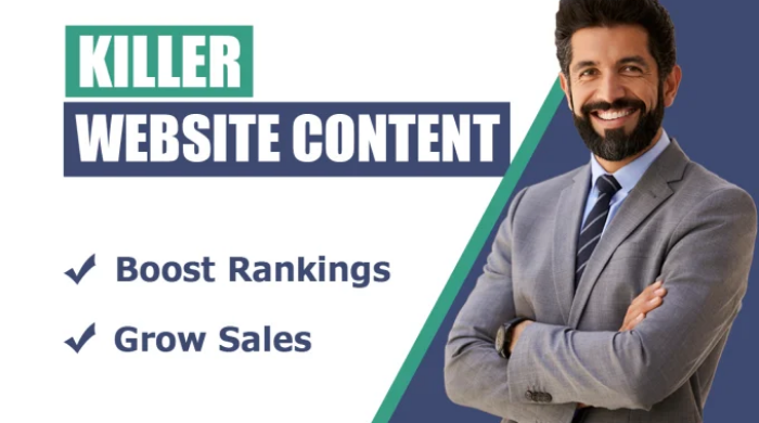 We will write best SEO optimized website content which will boost sales
